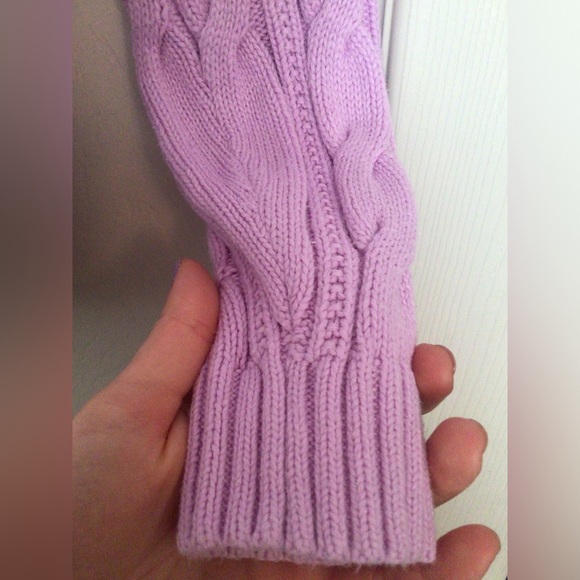Lands’ End Lavender Cable Knit Sweater - Picture 6 of 9
